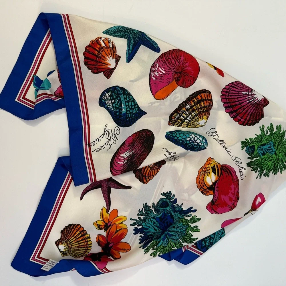Colorful Seashell Print Scarf - Picture 2 of 2
